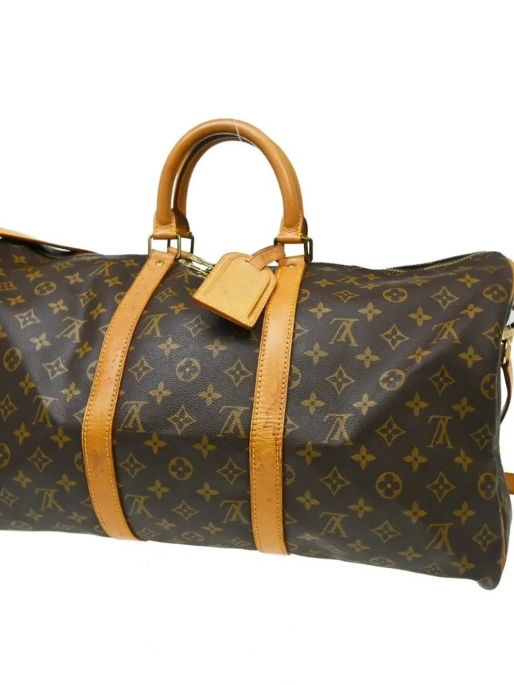 Best05 LOUIS VUITTON KEEPALL 50 BANDOULIERE HANDBAG